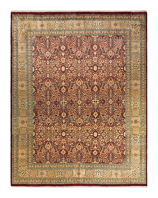 Traditional Mogul Red Wool Area Rug 8' 1" x 10' 5" - Solo Rugs