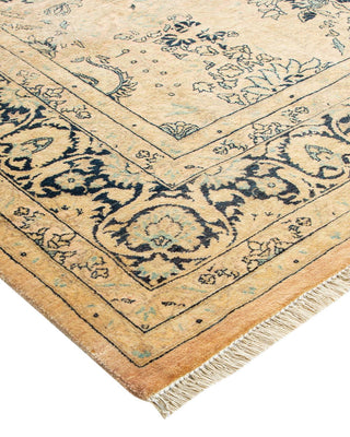 Traditional Mogul Beige Wool Area Rug 6' 3" x 8' 9" - Solo Rugs