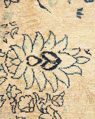 Traditional Mogul Beige Wool Area Rug 6' 3" x 8' 9" - Solo Rugs