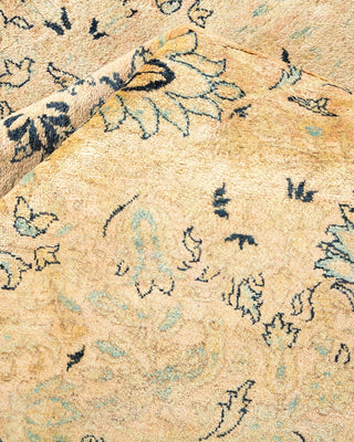 Traditional Mogul Beige Wool Area Rug 6' 3" x 8' 9" - Solo Rugs