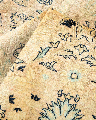 Traditional Mogul Beige Wool Area Rug 6' 2" x 9' 0" - Solo Rugs