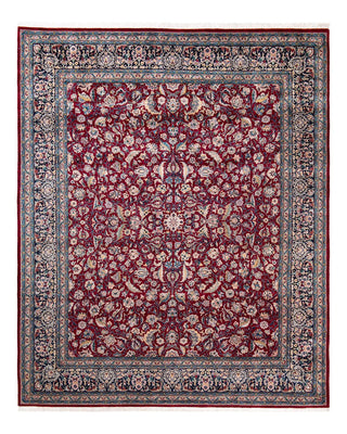 Traditional Mogul Red Wool Area Rug 8' 2" x 9' 10" - Solo Rugs