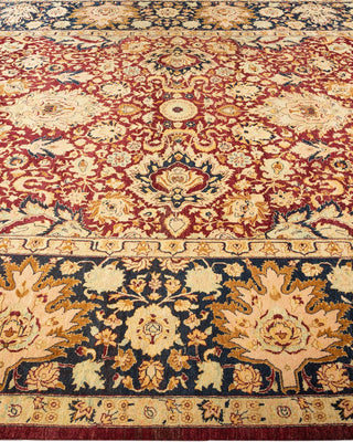 Traditional Mogul Red Wool Area Rug 7' 10" x 10' 2" - Solo Rugs