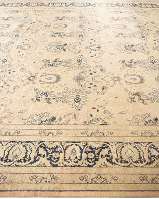 Traditional Mogul Beige Wool Area Rug 8' 3" x 10' 3" - Solo Rugs