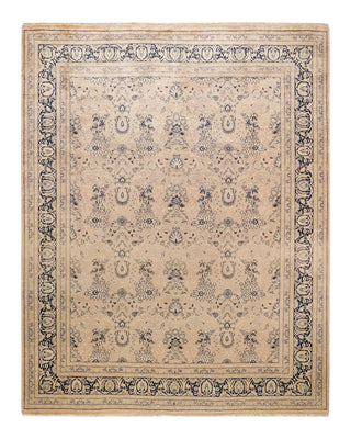 Traditional Mogul Beige Wool Area Rug 8' 3" x 10' 3" - Solo Rugs