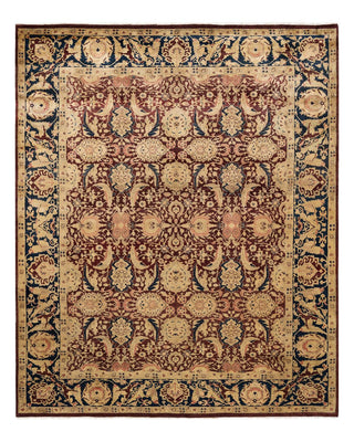 Traditional Mogul Red Wool Area Rug 8' 0" x 10' 2" - Solo Rugs