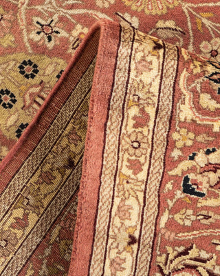 Traditional Mogul Pink Wool Area Rug 4' 2" x 6' 3" - Solo Rugs