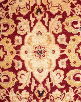 Traditional Mogul Red Wool Area Rug 9' 1" x 12' 5" - Solo Rugs