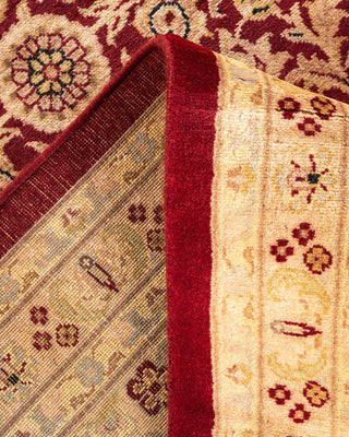 Traditional Mogul Red Wool Area Rug 9' 1" x 12' 5" - Solo Rugs