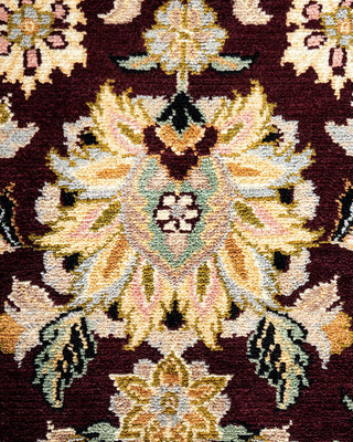 Traditional Mogul Red Wool Area Rug 9' 3" x 12' 5" - Solo Rugs