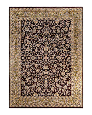Traditional Mogul Red Wool Area Rug 9' 3" x 12' 5" - Solo Rugs
