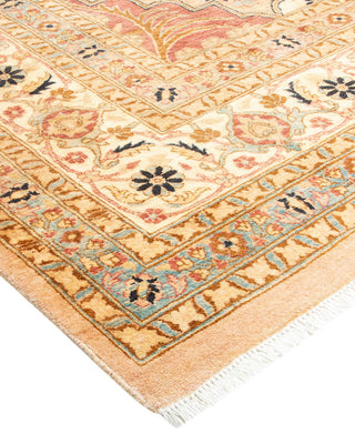 Traditional Mogul Beige Wool Area Rug 8' 1" x 10' 3" - Solo Rugs