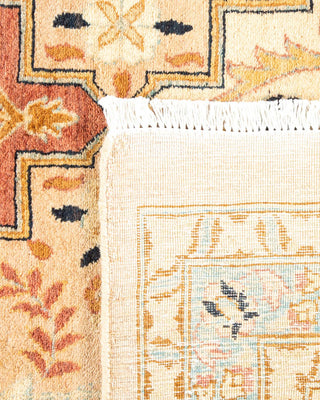 Traditional Mogul Beige Wool Area Rug 8' 1" x 10' 3" - Solo Rugs