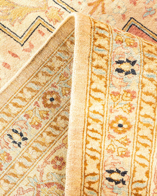 Traditional Mogul Beige Wool Area Rug 8' 1" x 10' 3" - Solo Rugs