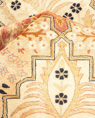 Traditional Mogul Beige Wool Area Rug 8' 1" x 10' 3" - Solo Rugs