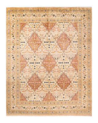 Traditional Mogul Beige Wool Area Rug 8' 1" x 10' 3" - Solo Rugs