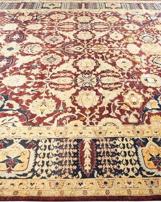 Traditional Mogul Red Wool Area Rug 8' 1" x 10' 5" - Solo Rugs