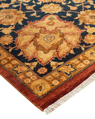 Traditional Mogul Orange Wool Area Rug 8' 3" x 10' 0" - Solo Rugs