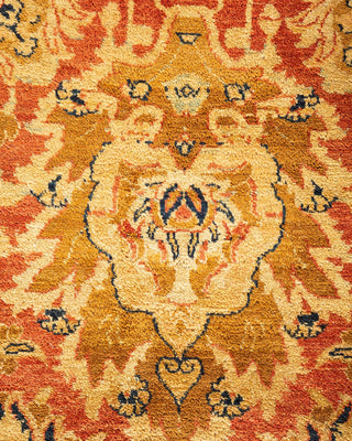 Traditional Mogul Orange Wool Area Rug 8' 3" x 10' 0" - Solo Rugs