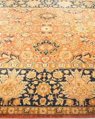 Traditional Mogul Orange Wool Area Rug 8' 3" x 10' 0" - Solo Rugs