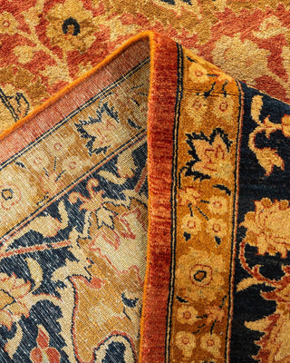 Traditional Mogul Orange Wool Area Rug 8' 3" x 10' 0" - Solo Rugs