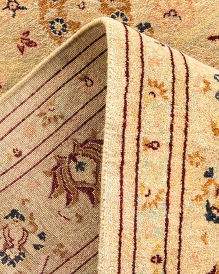 Traditional Mogul Yellow Wool Area Rug 4' 2" x 6' 4" - Solo Rugs