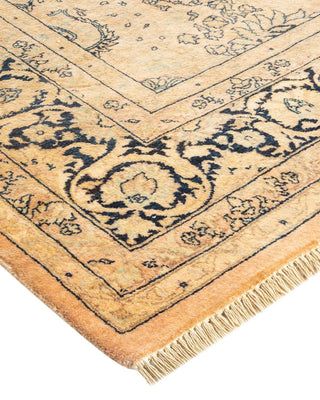 Traditional Mogul Beige Wool Area Rug 6' 2" x 9' 3" - Solo Rugs