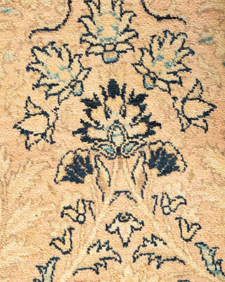 Traditional Mogul Beige Wool Area Rug 6' 2" x 9' 3" - Solo Rugs