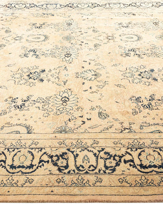 Traditional Mogul Beige Wool Area Rug 6' 2" x 9' 3" - Solo Rugs