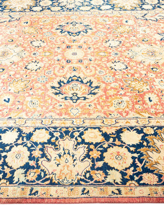 Traditional Mogul Orange Wool Area Rug 6' 0" x 9' 1" - Solo Rugs