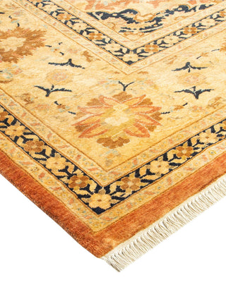 Traditional Mogul Pink Wool Area Rug 8' 1" x 9' 10" - Solo Rugs