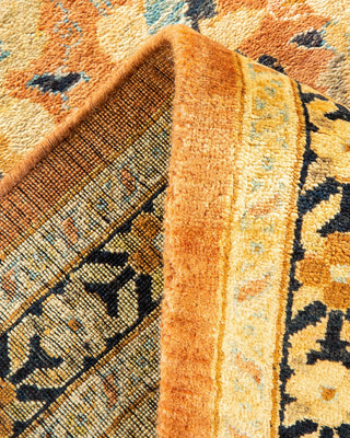 Traditional Mogul Pink Wool Area Rug 8' 1" x 9' 10" - Solo Rugs