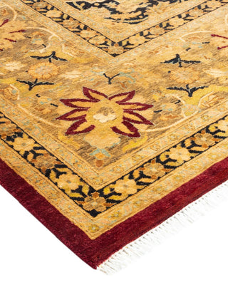 Traditional Mogul Red Wool Area Rug 8' 1" x 9' 9" - Solo Rugs