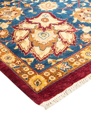 Traditional Mogul Red Wool Area Rug 8' 0" x 10' 1" - Solo Rugs
