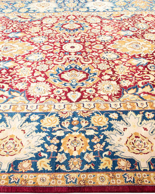Traditional Mogul Red Wool Area Rug 8' 0" x 10' 1" - Solo Rugs