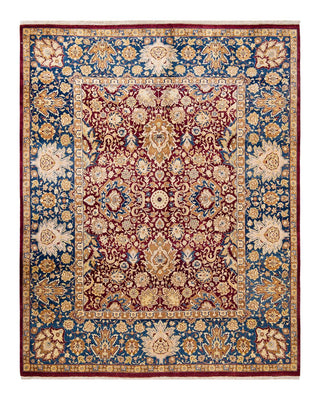 Traditional Mogul Red Wool Area Rug 8' 0" x 10' 1" - Solo Rugs
