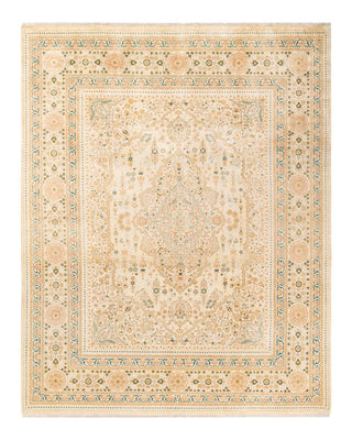 Traditional Mogul Ivory Wool Area Rug 8' 2" x 10' 4" - Solo Rugs