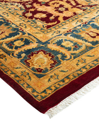 Traditional Mogul Red Wool Area Rug 6' 1" x 8' 9" - Solo Rugs