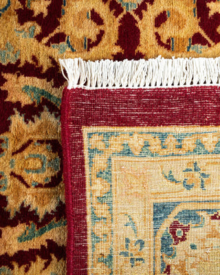 Traditional Mogul Red Wool Area Rug 6' 1" x 8' 9" - Solo Rugs