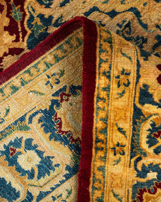 Traditional Mogul Red Wool Area Rug 6' 1" x 8' 9" - Solo Rugs