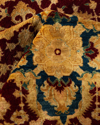 Traditional Mogul Red Wool Area Rug 6' 1" x 8' 9" - Solo Rugs