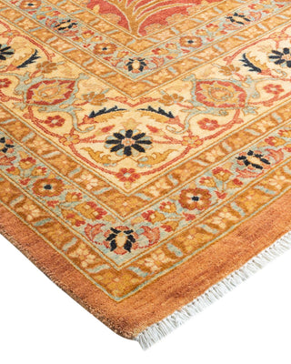 Traditional Mogul Pink Wool Area Rug 8' 2" x 10' 0" - Solo Rugs