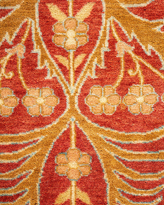 Traditional Mogul Pink Wool Area Rug 8' 2" x 10' 0" - Solo Rugs