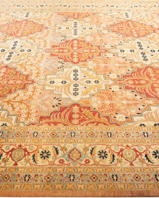 Traditional Mogul Pink Wool Area Rug 8' 2" x 10' 0" - Solo Rugs