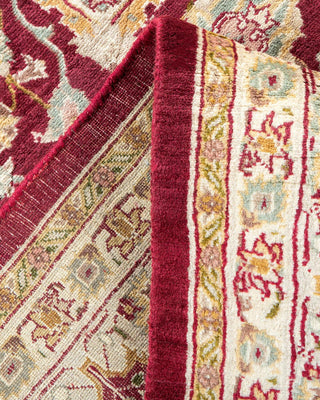 Traditional Mogul Purple Wool Area Rug 6' 1" x 8' 10" - Solo Rugs