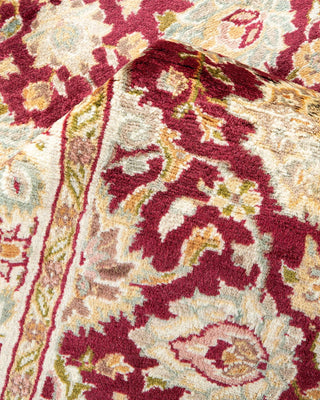 Traditional Mogul Purple Wool Area Rug 6' 1" x 8' 10" - Solo Rugs