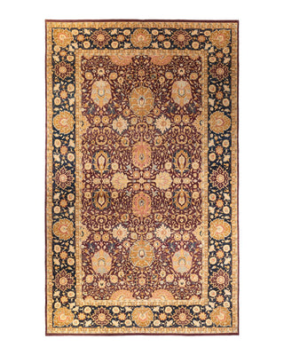 Traditional Mogul Red Wool Area Rug 10' 0" x 16' 7" - Solo Rugs