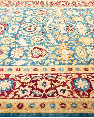 Traditional Mogul Blue Wool Area Rug 8' 1" x 10' 7" - Solo Rugs