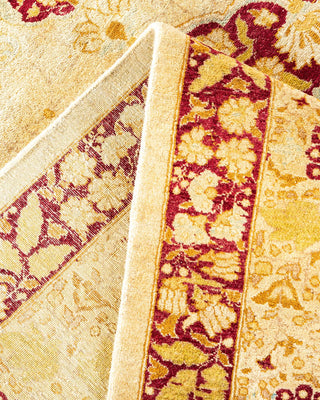 Traditional Mogul Yellow Wool Area Rug 8' 1" x 10' 1" - Solo Rugs