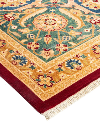 Traditional Mogul Red Wool Area Rug 8' 1" x 10' 2" - Solo Rugs